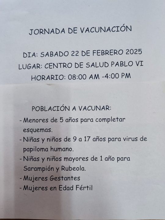 JORNADA DE VACUNACIÓN